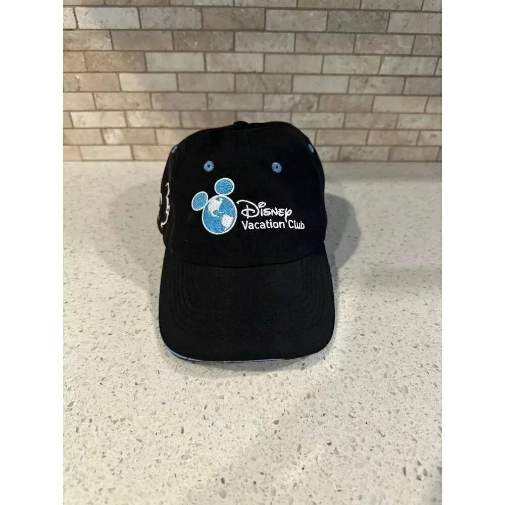 Disney Vacation Club Member Hat Cap Black Adjustable Strapback Mickey DVC b37